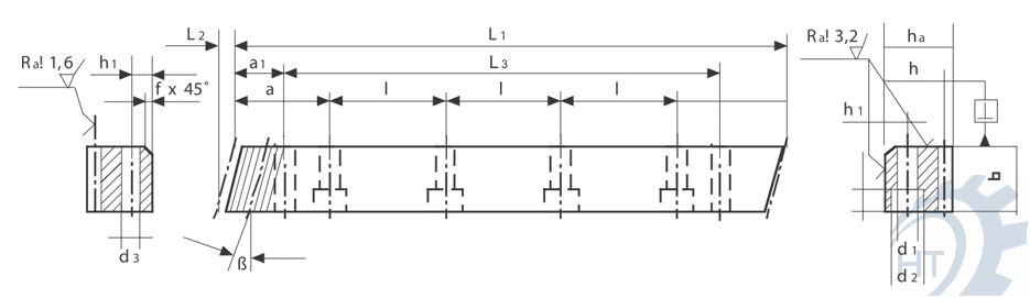 Zahnstangen schrägverzahnt